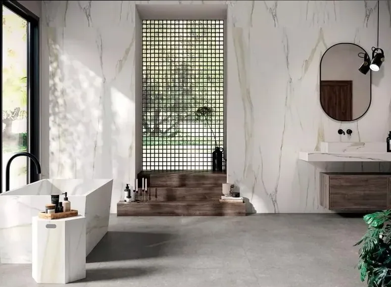Stone bathroom installation